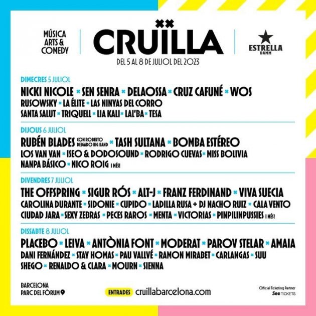 cartell festival cruilla 2023 cartell festival cruilla 2023