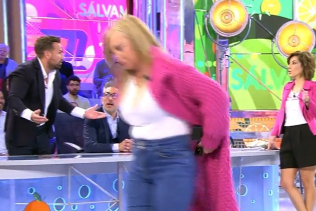 Belén Esteban se marcha indignada Telecinco