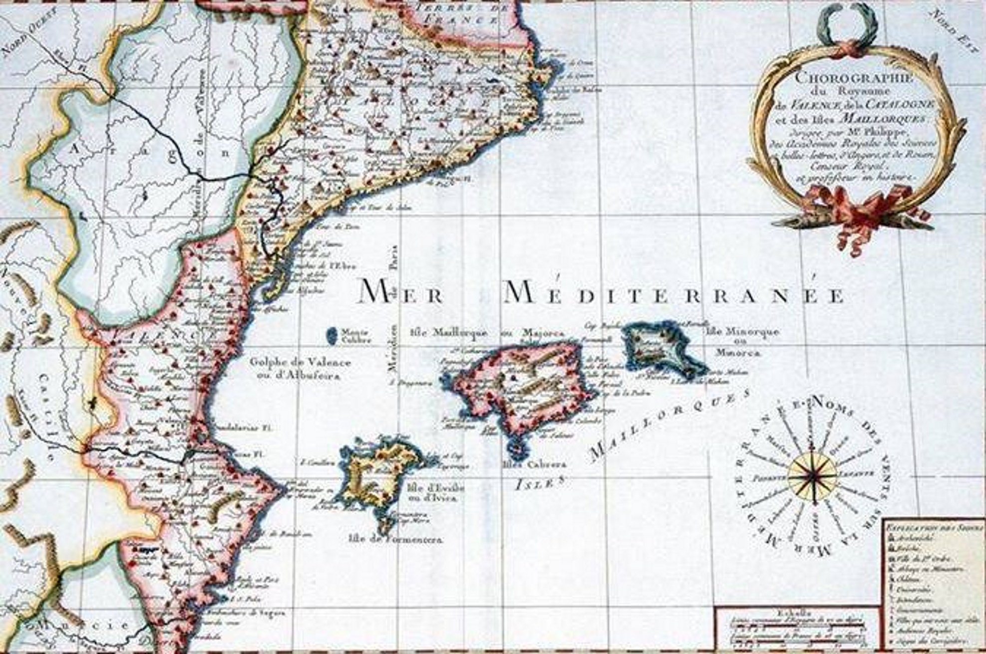 Mapa històric Països Catalans 1787 Arxiu