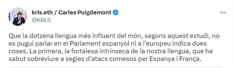 Tuit Puigdemont barómetro Tuit Puigdemont barómetro