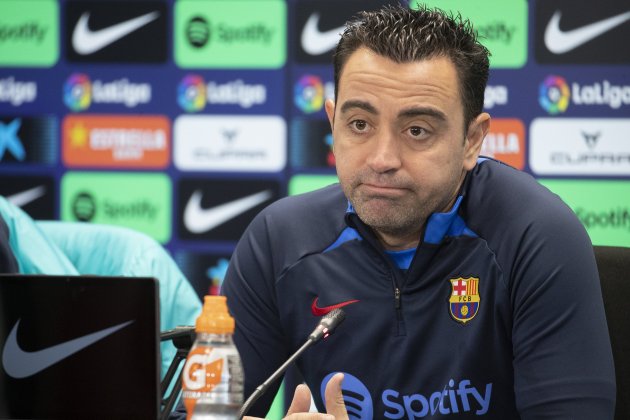 Xavi serio rueda de prensa / Foto: EFE - Marta Pérez Xavi serio rueda de prensa / Foto: EFE - Marta Pérez