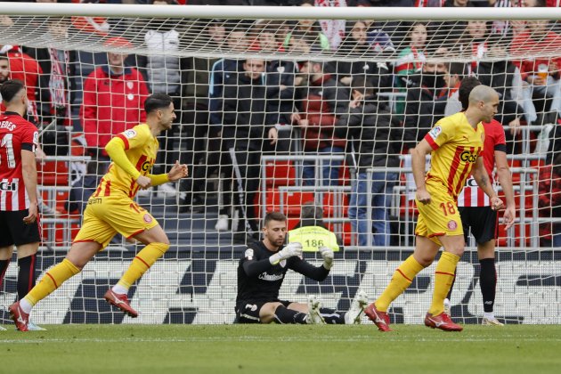 Gol del Girona contra el Athletic Club / Foto: EFE
