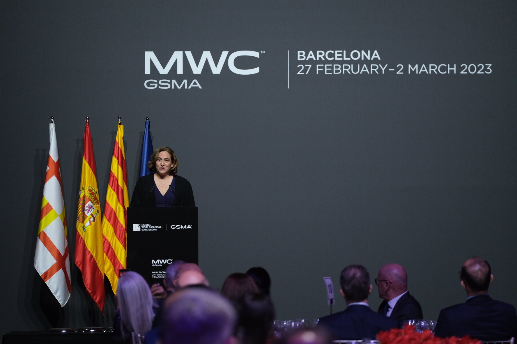 Alcaldessa Barcelona Ada Colau Sopar Mobile World Congress 2023 / Carlos Baglietto