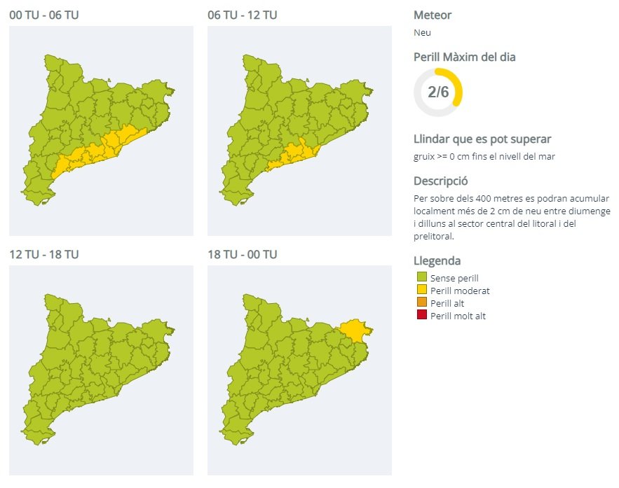 peligro nieve según meteocat peligro nieve según meteocat