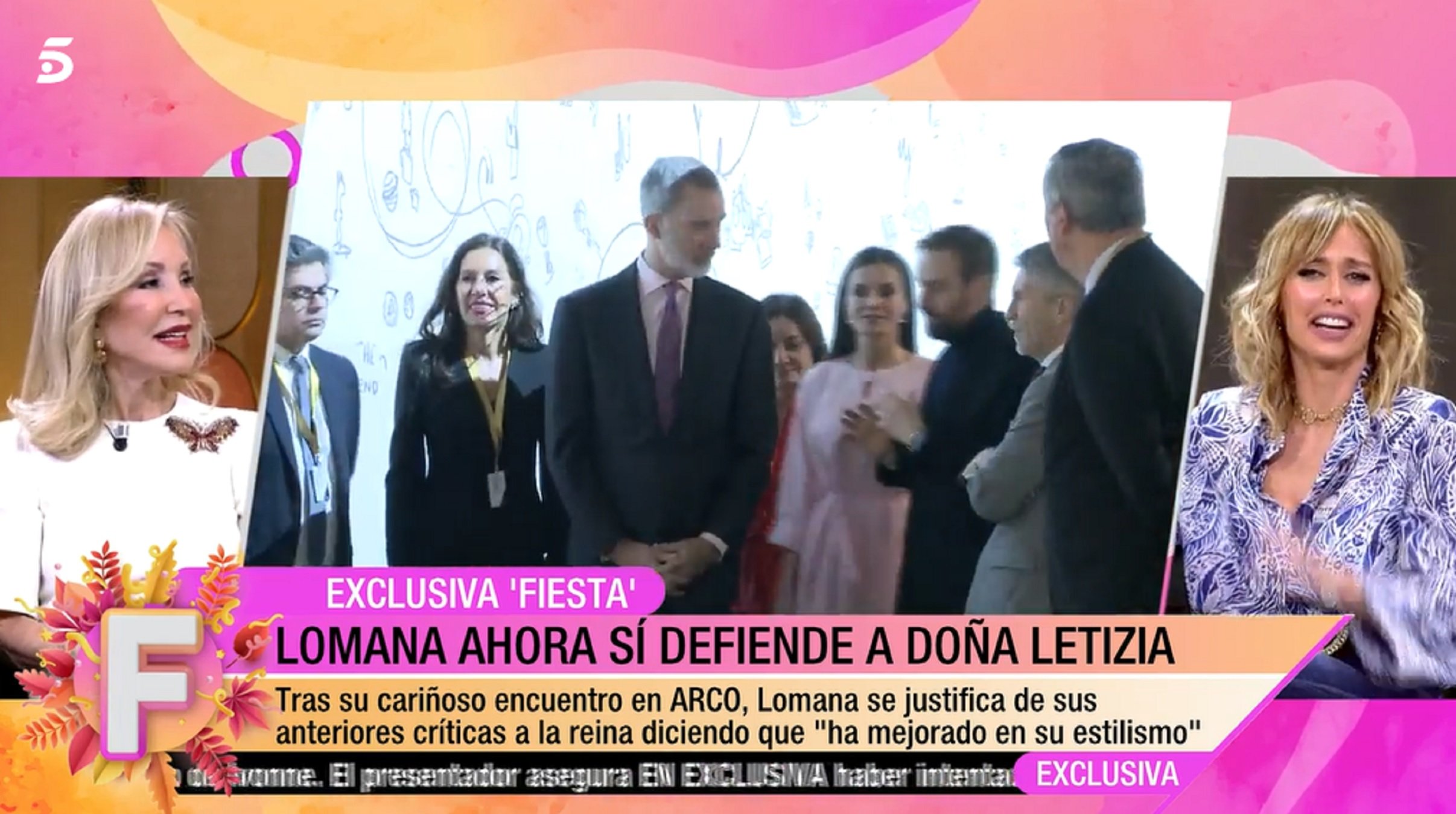 Carmen Lomana en Telecinco, ahir
