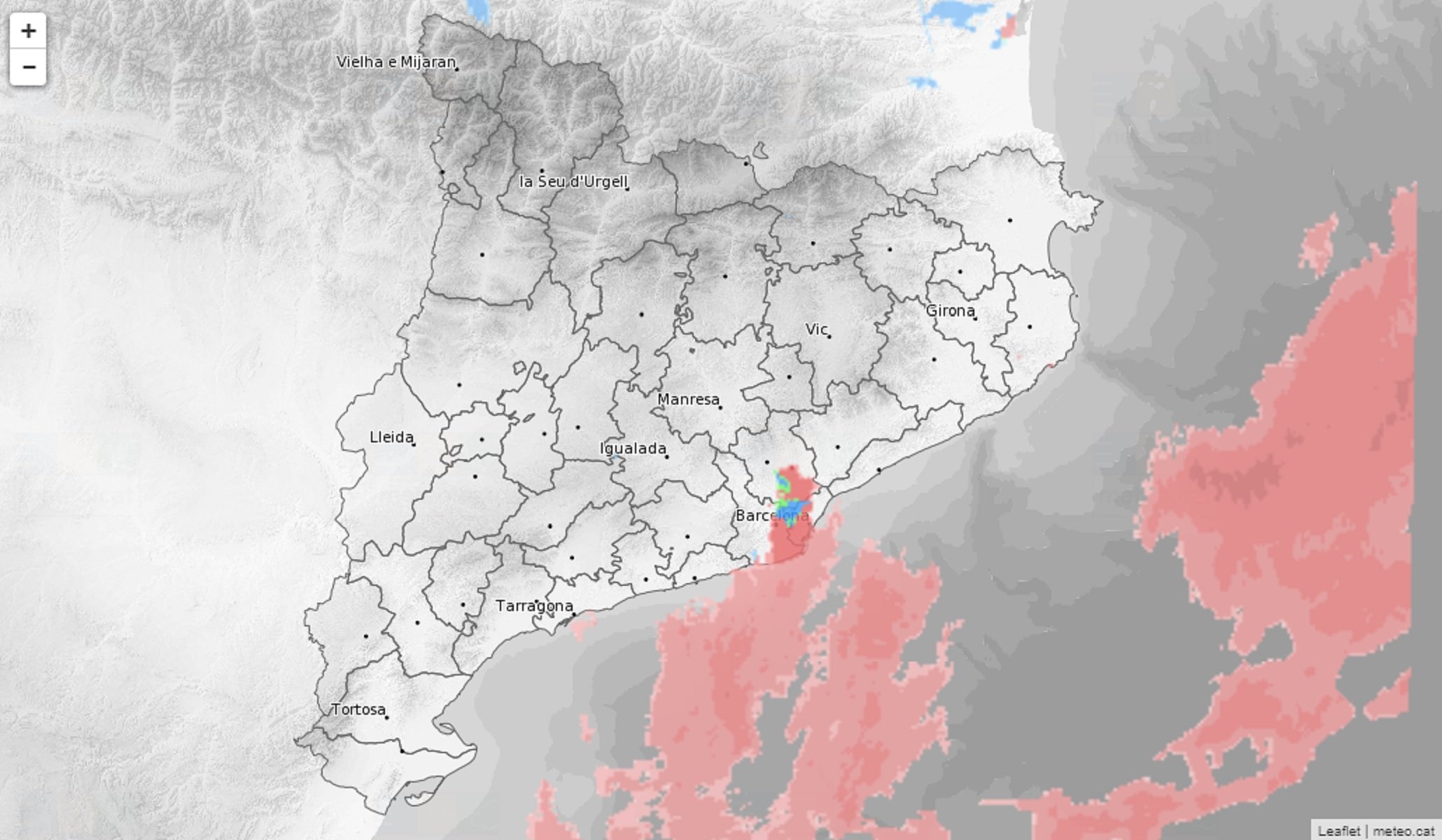 Foto radar pluja i neu / Meteocat Foto radar pluja i neu / Meteocat