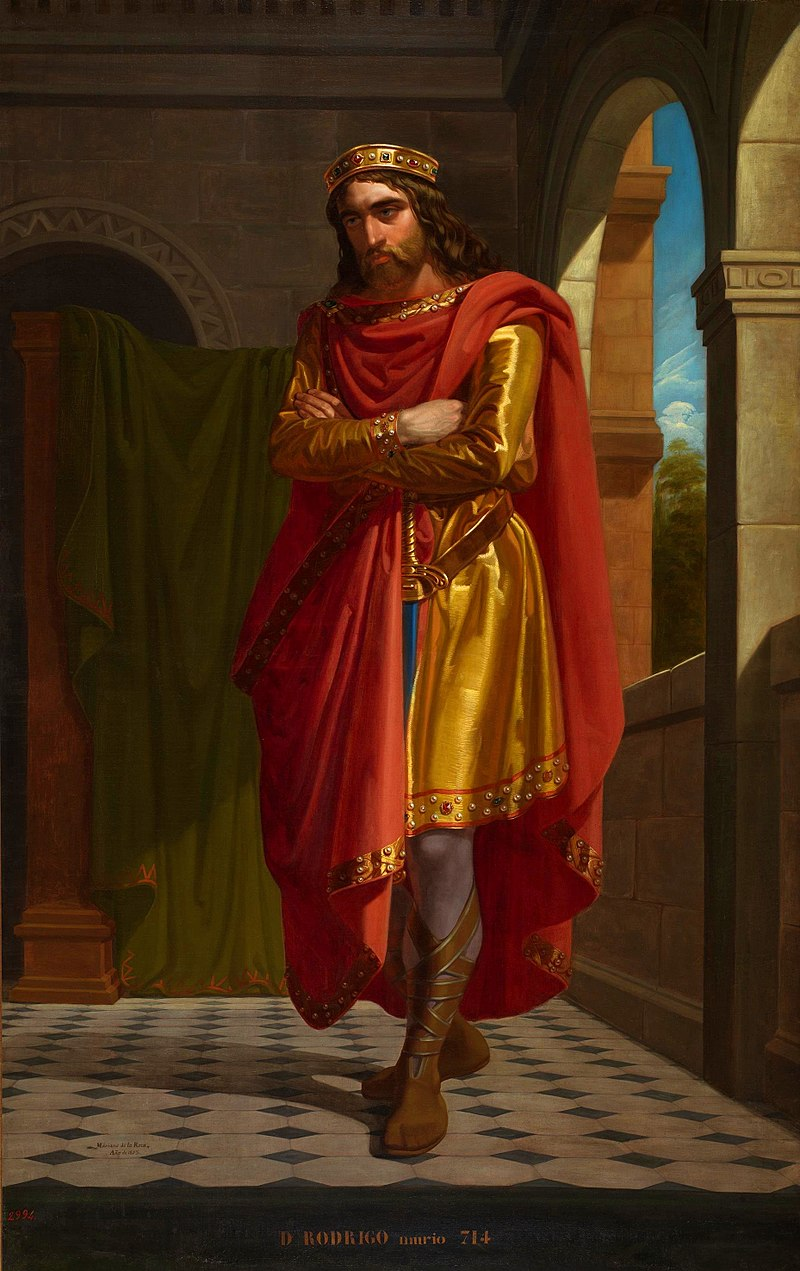 Coronan a Roderic, considerado por los españoles como el último rey visigodo