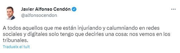 Tuit Javier Alfonso Cendon Caso Mediador Tuit Javier Alfonso Cendon Caso Mediador