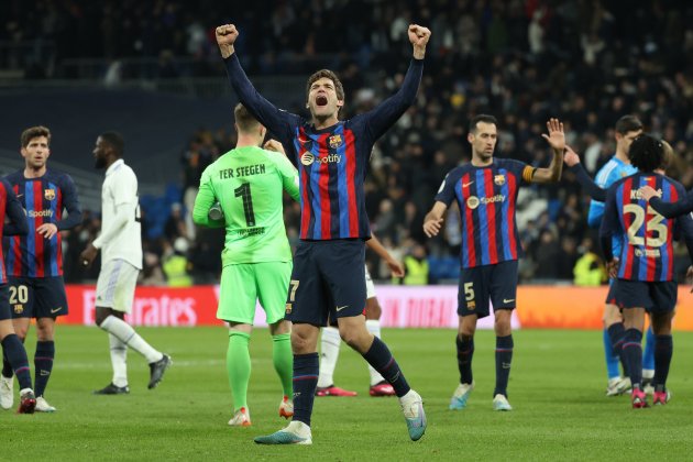 Marcos Alonso grito vitoria Barça Santiago Bernabéu / Foto: EFE