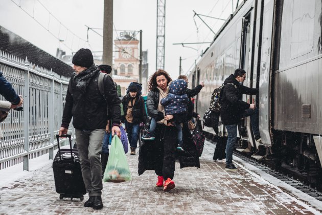 refugiats tren ucrainesos kiiv europa press refugiats tren ucrainesos kiiv europa press