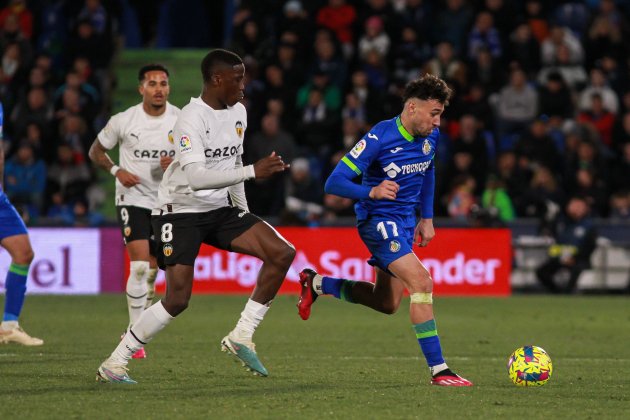 Ilaix Moriba Munir Getafe Valencia / Foto: Europa Press