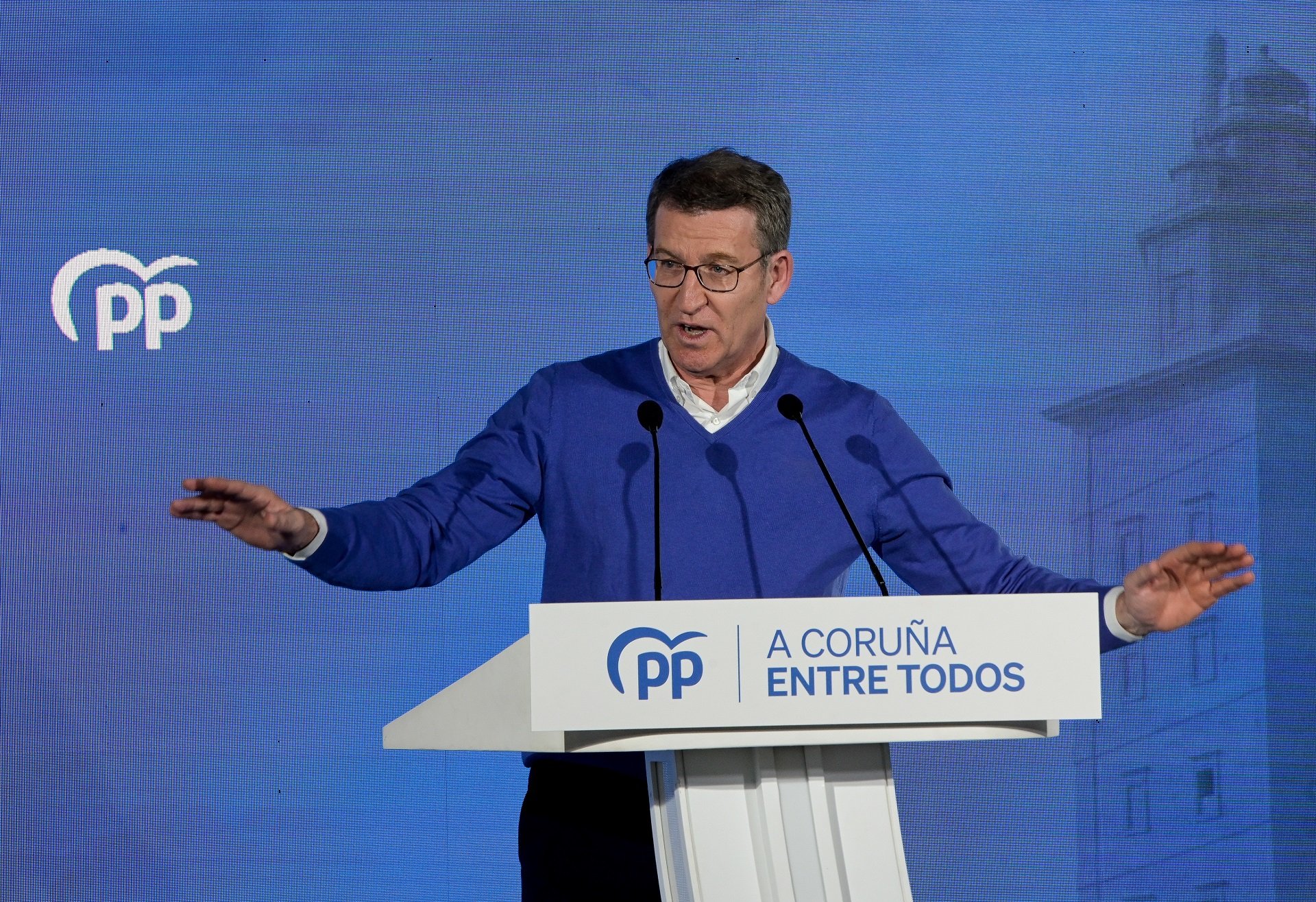 El president del PartiT Popular, Alberto Núñez Feijoo, en un acte a la Corunya / Europa Press