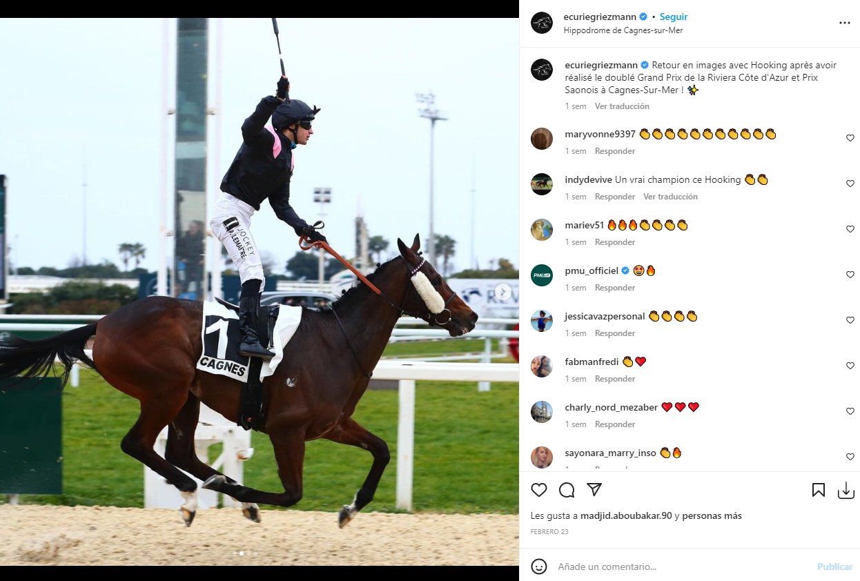 Hooking, el caballo de Antoine Griezmann Instagram