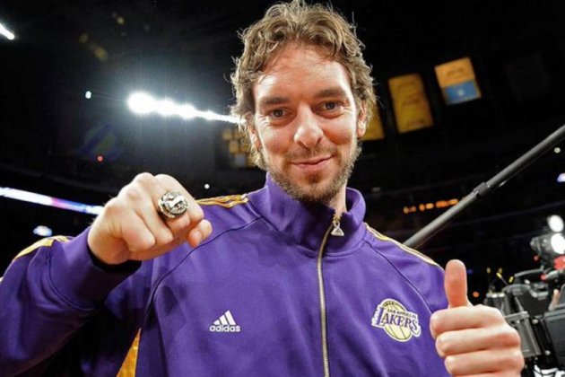 Pau Gasol anillo NBA Lakers / Foto: @PauGasol Pau Gasol anillo NBA Lakers / Foto: @PauGasol