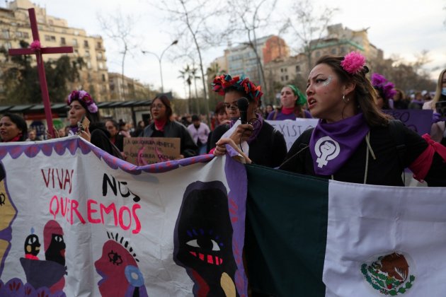 dia de la dona 8M plaça universitat / Foto Eva Parey