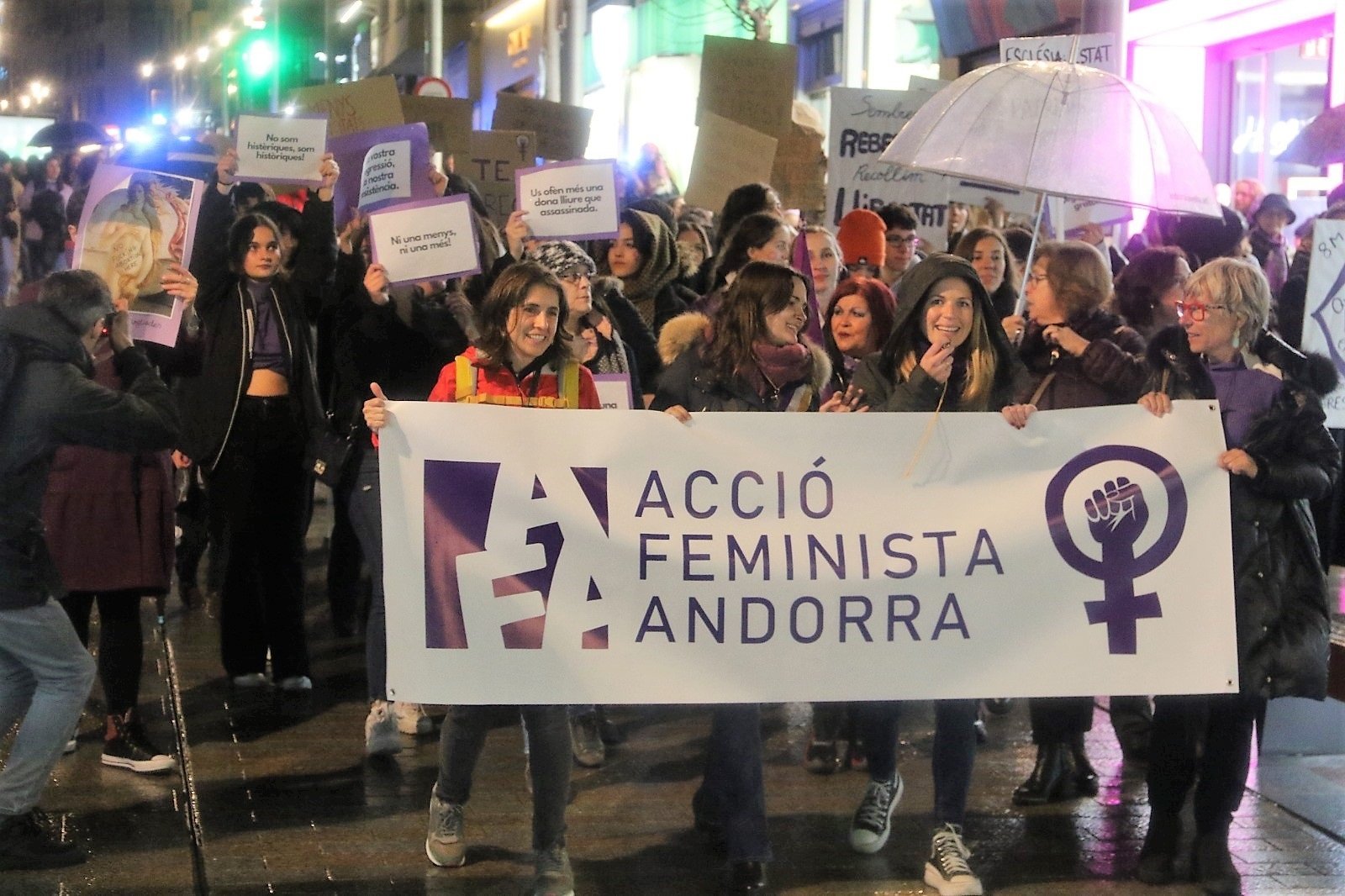 Manifestacio feminista 8M Andorra / Europa Press