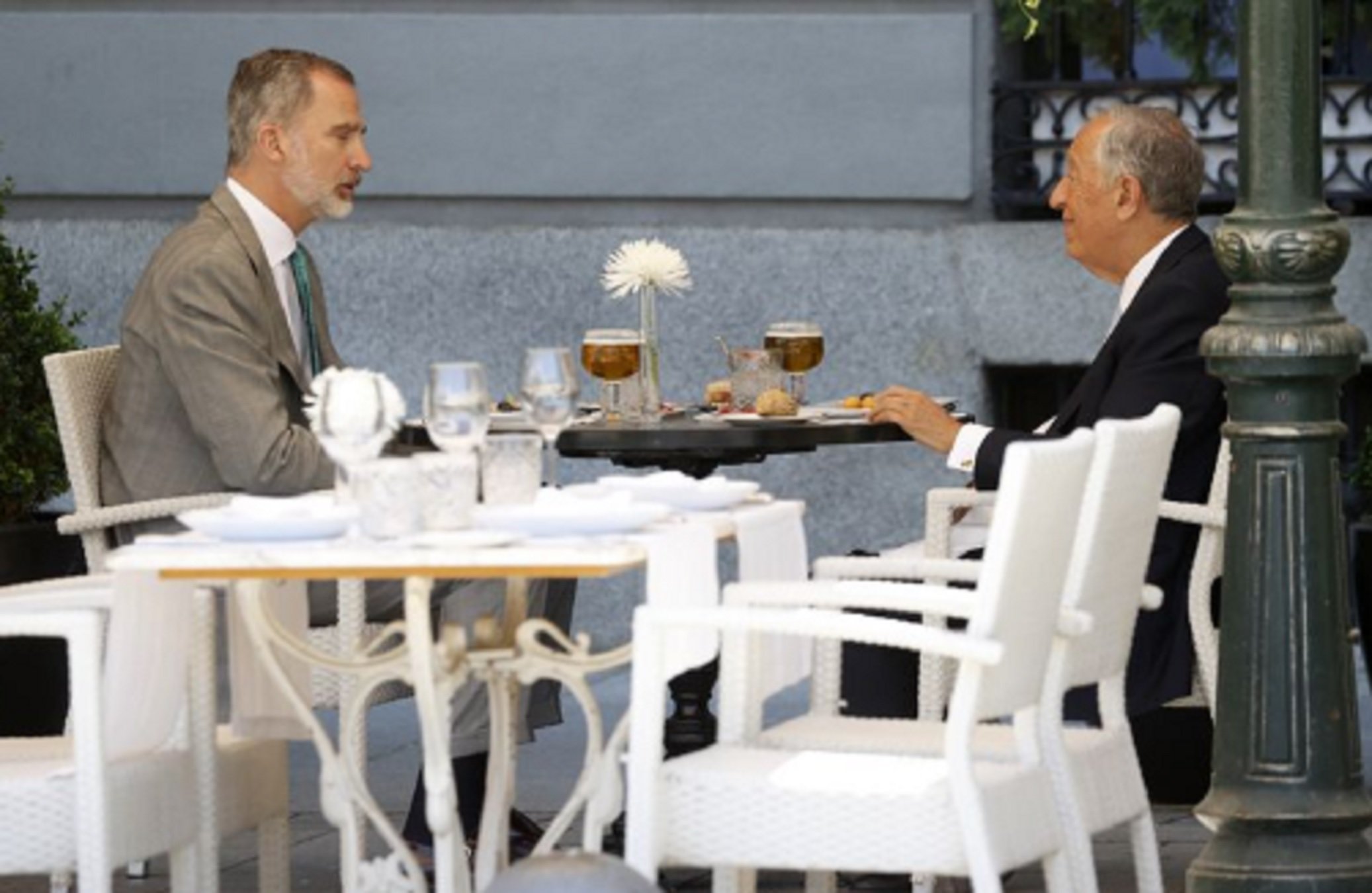 Felip VI i el president de Portugal GTRES