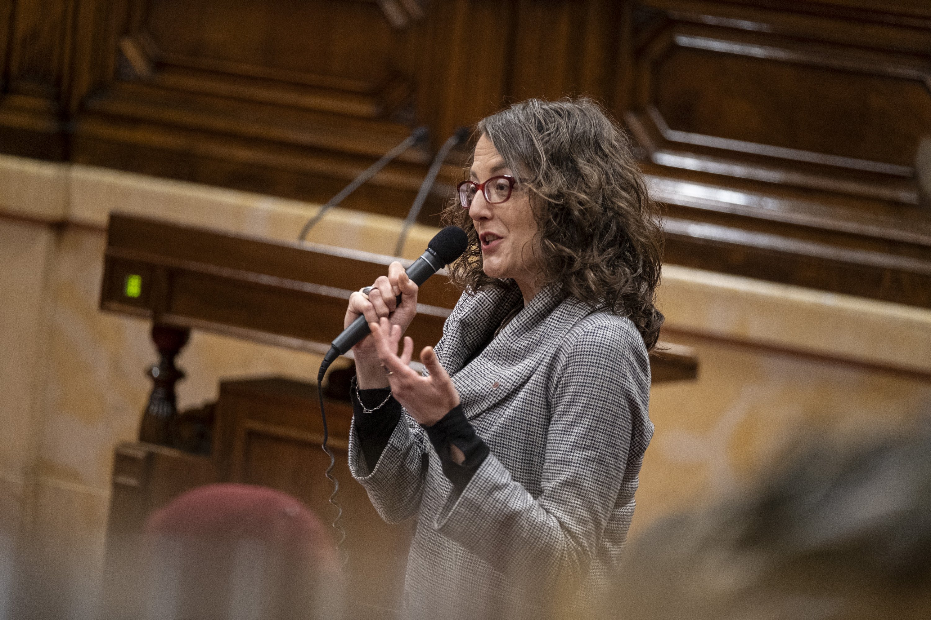 Verge ironiza sobre la propuesta del PP de ilegalizar partidos: "Que vayan a Estrasburgo a explicarlo"