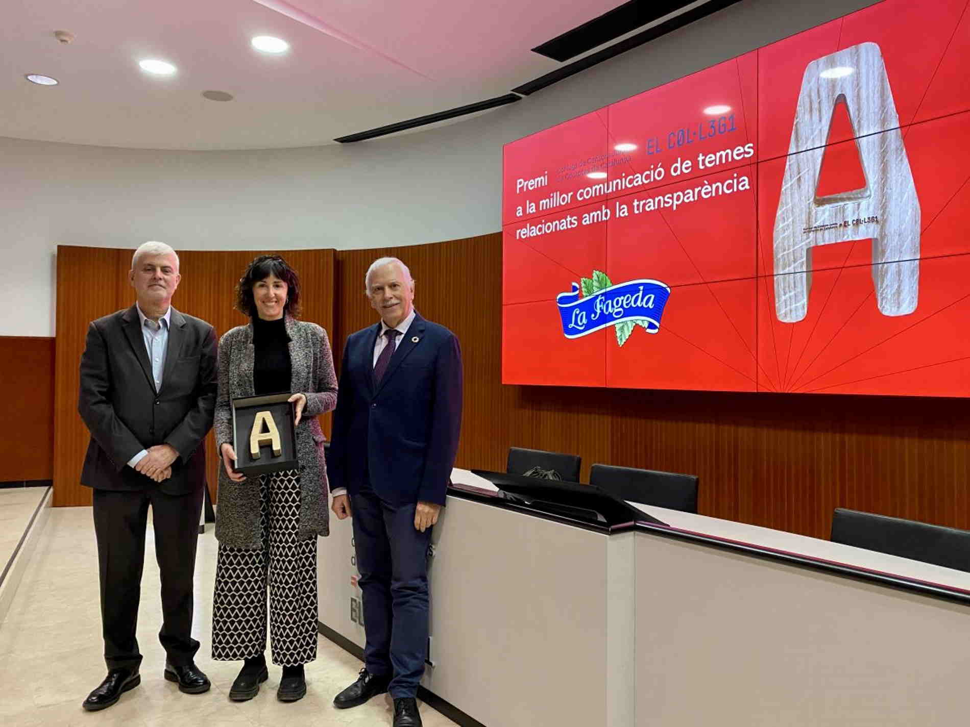 El Colegio de Auditores premia La Fageda por su compromiso con la transparencia