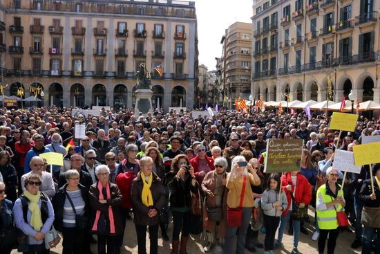 Manifestación pensiones Girona ACN Manifestación pensiones Girona ACN