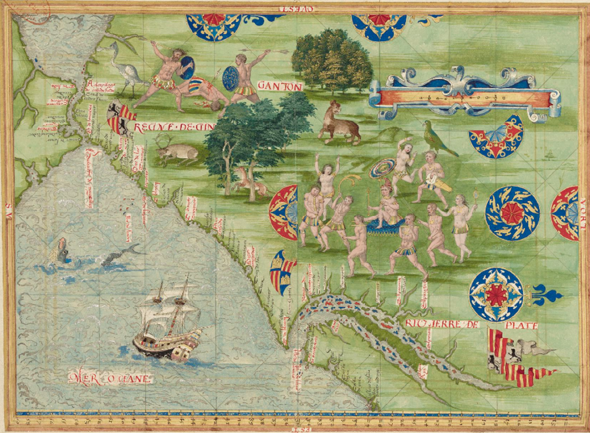 Mapa de l'Amèrica austral (1566). Font Bibliothèque Nationale de France