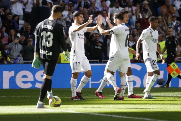 Marco Asensio marca gol ante Espanyol / Foto: EFE - Juan Carlos Hidalgo