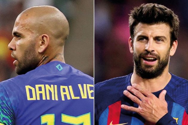 Gerard Piqué y Dani Alves en primero plan|plano / Foto: servimedia Gerard Piqué y Dani Alves en primero plan|plano / Foto: servimedia