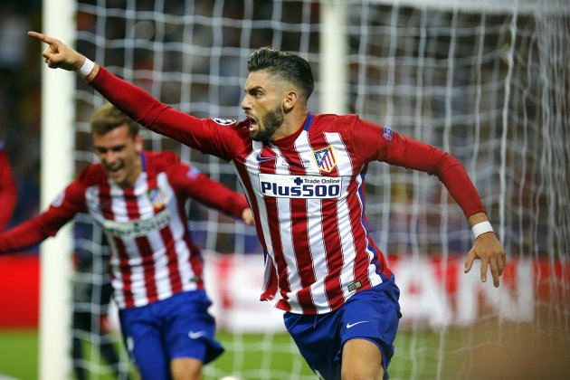 Carrasco celebrando el gol del empate / @Atleti