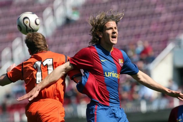 Andrea Orlandi disputando un partido cono el Barça / Foto: FC Barcelona