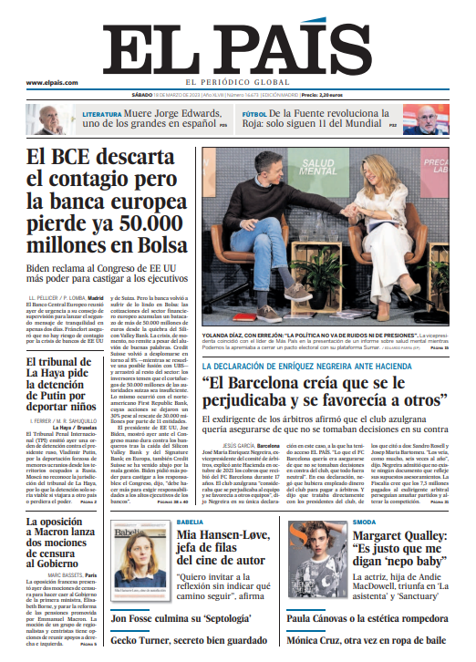 Portada El País