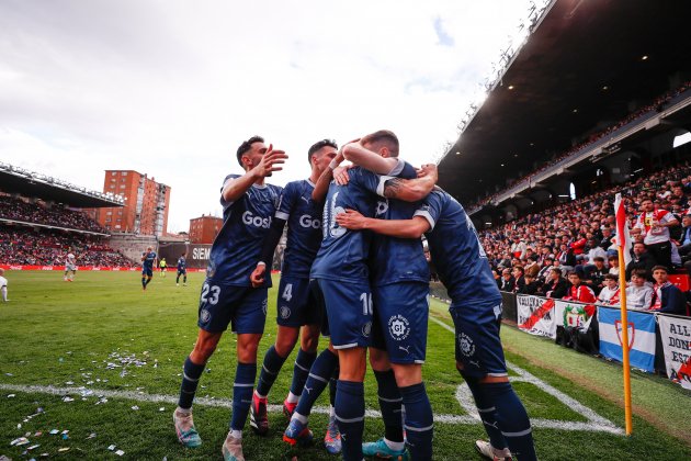 Girona celebra gol del empate contra Rayo / Foto: Europa Press - Oscar J. Barroso