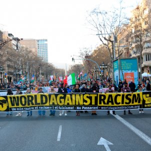Manifestació a BArcelona contra el racisme i el feixisme / ACN