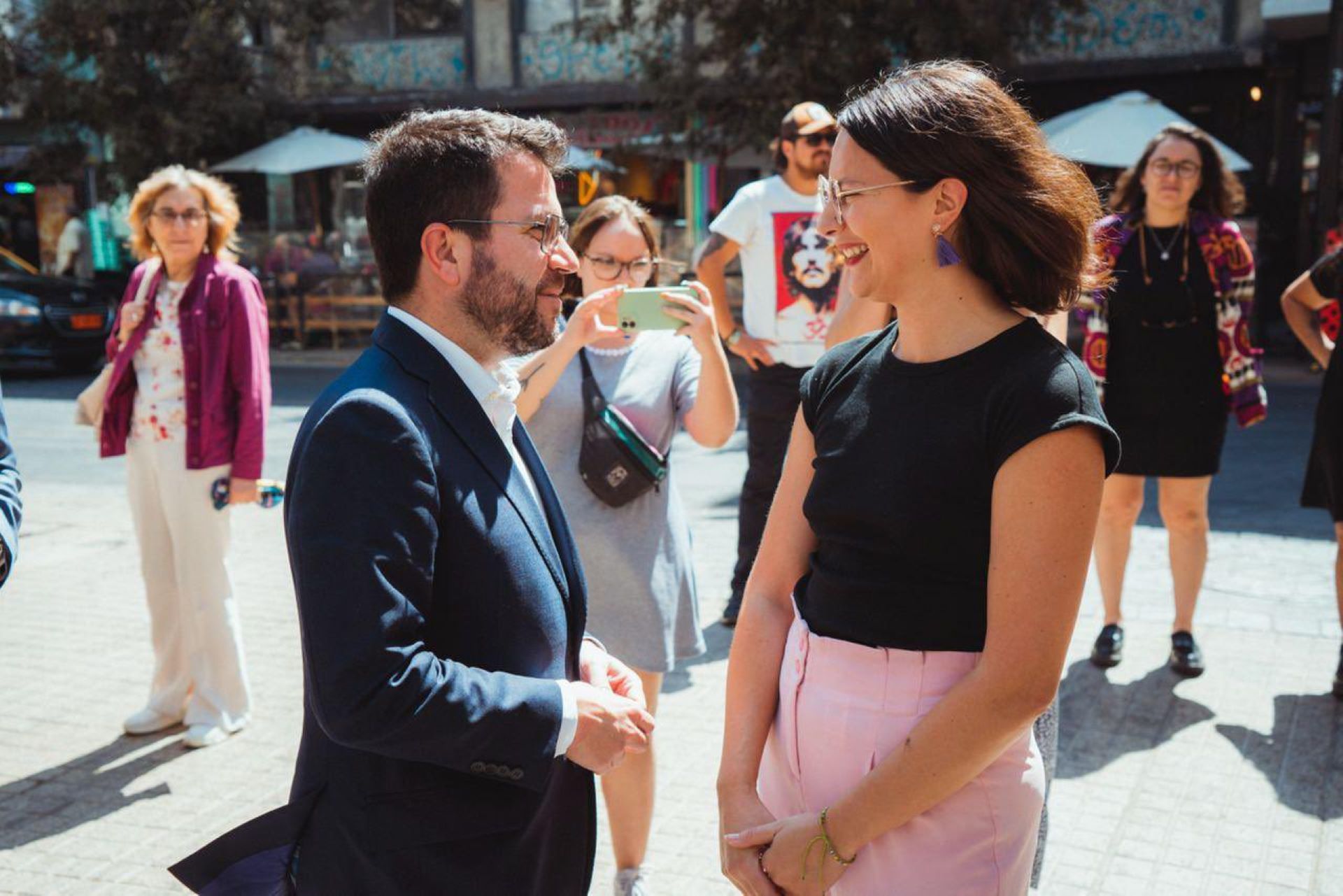 Aragonès se reúne con la alcaldesa de Santiago de Chile