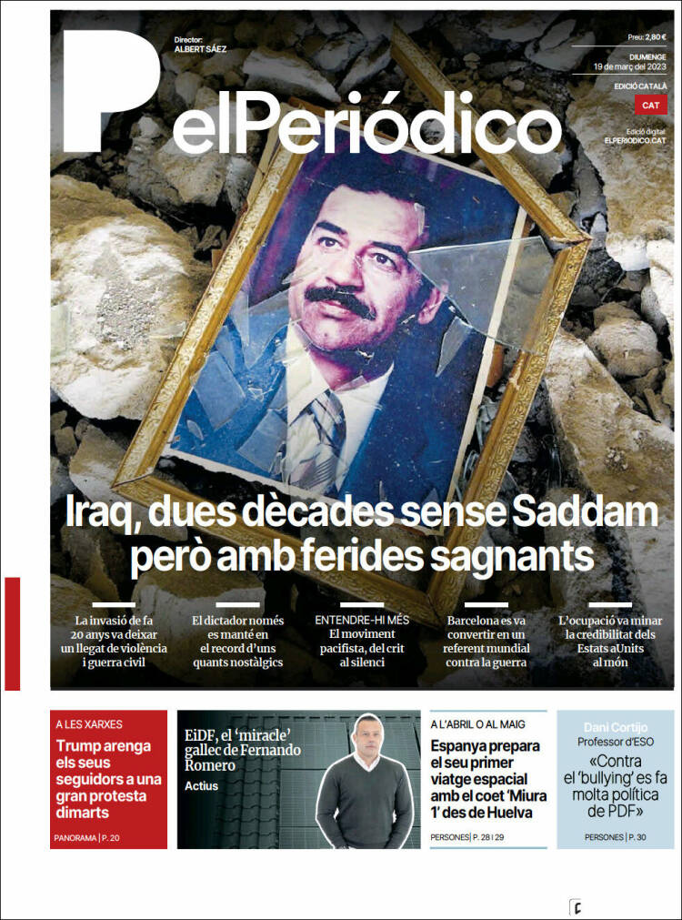 Portada 'El Periódico' 19 de marzo Portada 'El Periódico' 19 de marzo