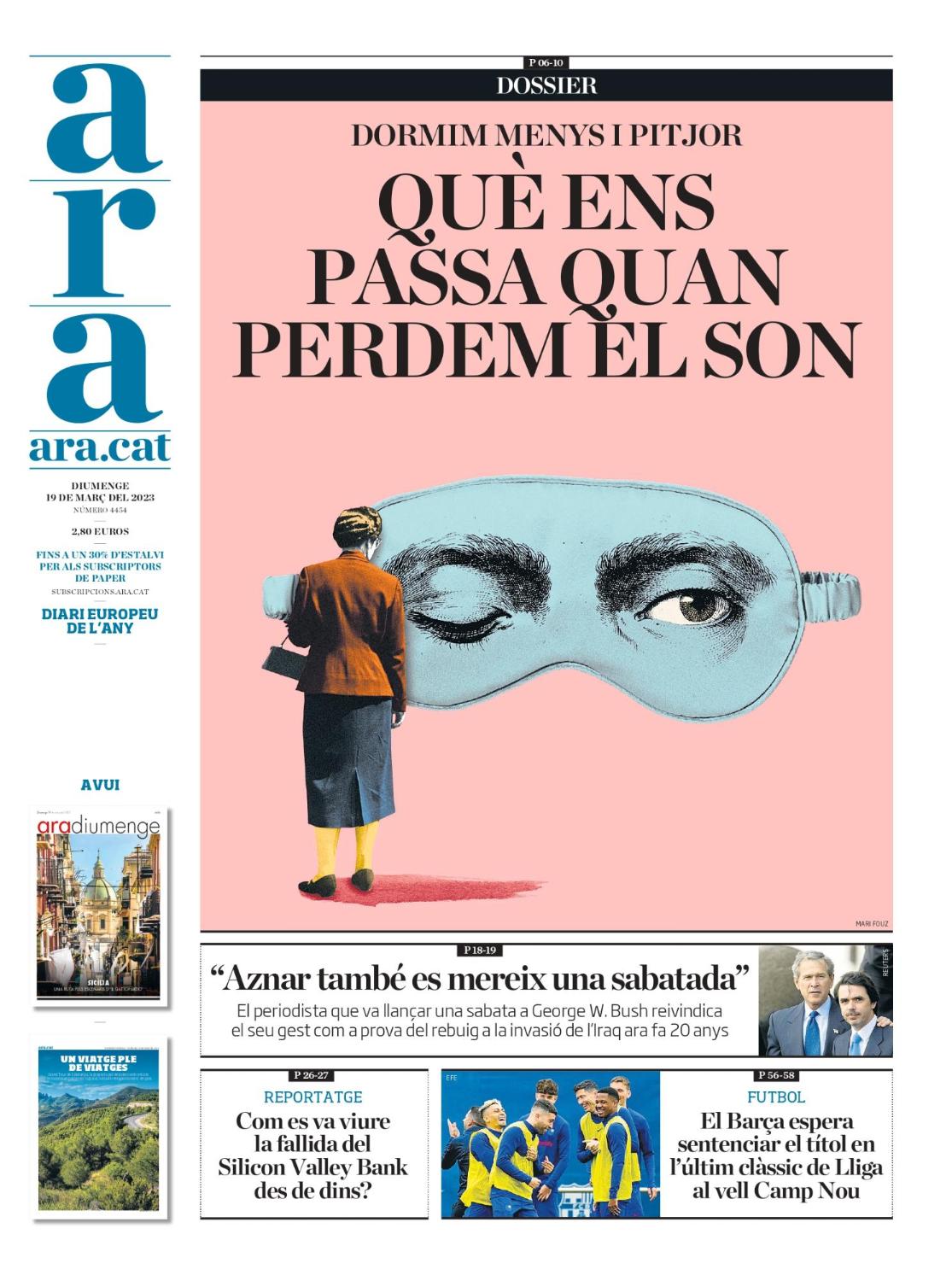 Portada 'ARA' 19 de març