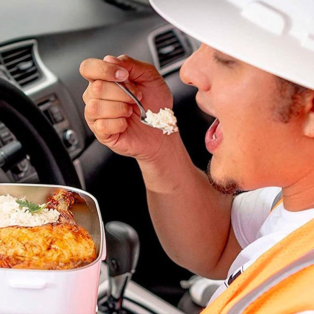 Fiambrera eléctrica para no volver a comer frío en el trabajo o donde tú  quieras