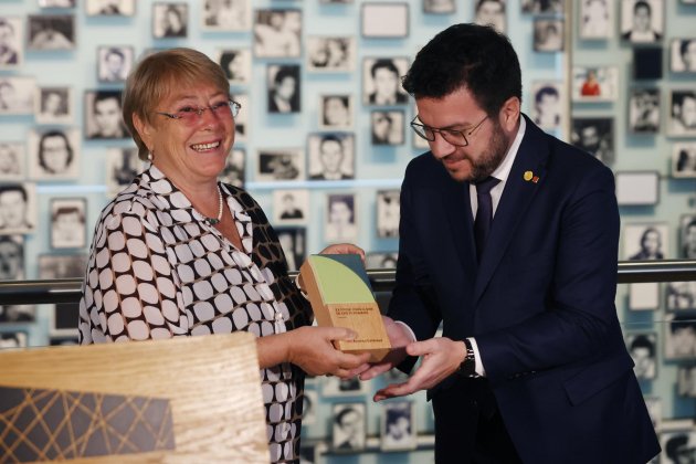 Pere Aragonès i Michelle Bachelet Xile / EFE Pere Aragonès i Michelle Bachelet Xile / EFE
