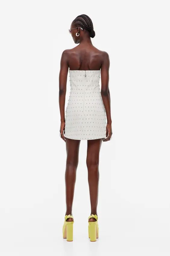 Vestido bandeau embellecido con cuentas Vestido bandeau embellecido con cuentas