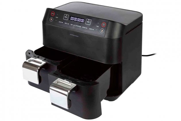 Freidora de aire caliente con doble cesta de Maxxmee3 Freidora de aire caliente con doble cesta de Maxxmee3