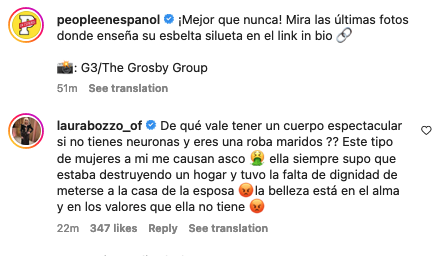 comentarios Laura Bozzo sobre Clara Chía Instagram comentarios Laura Bozzo sobre Clara Chía Instagram