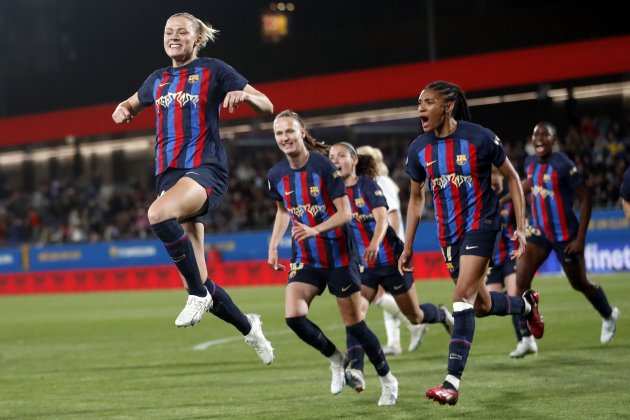 gol y celebración Rolfö Barça Madrid femenino / Foto: EFE - Alberto Estevez gol y celebración Rolfö Barça Madrid femenino / Foto: EFE - Alberto Estevez