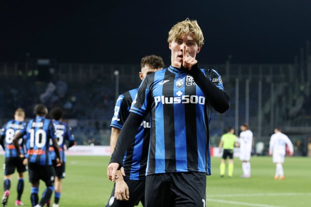 Hojlund celebrnado un gol amb l'Atalanta / Foto: Europa Press