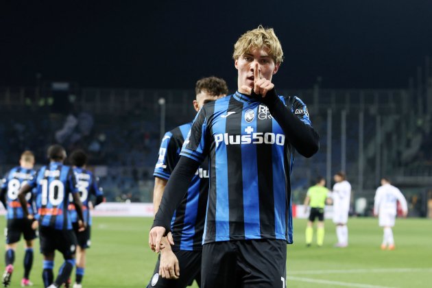 Hojlund celebrando un gol con la Atalanta / Foto: Europa Press Hojlund celebrando un gol con la Atalanta / Foto: Europa Press
