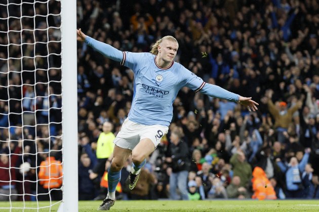 Haaland celebrant un gol amb el Manchester City en l'Etihad Stadium / Foto: Europa Press