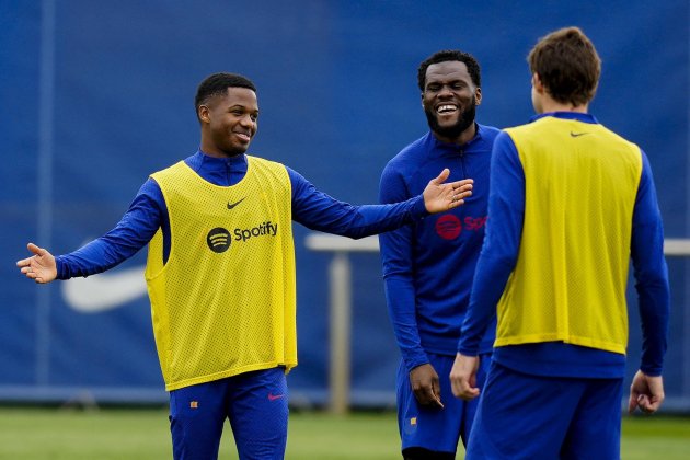 Ansu Fati entrenamiento Barça / Foto: EFE