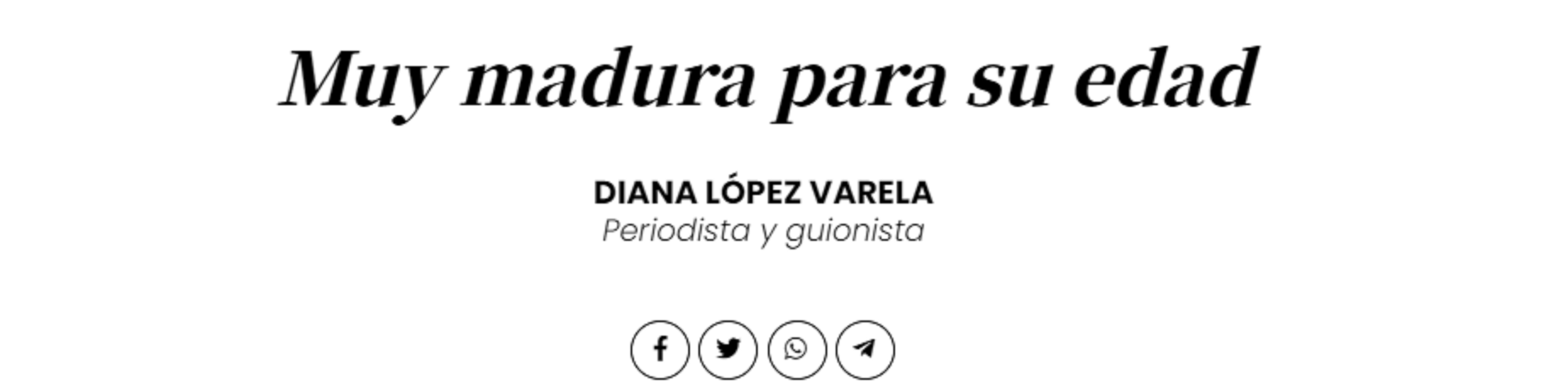 Artículo opinión Diana López