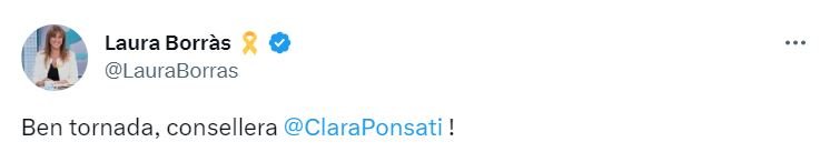 Tuit Laura Borras Tuit Laura Borras