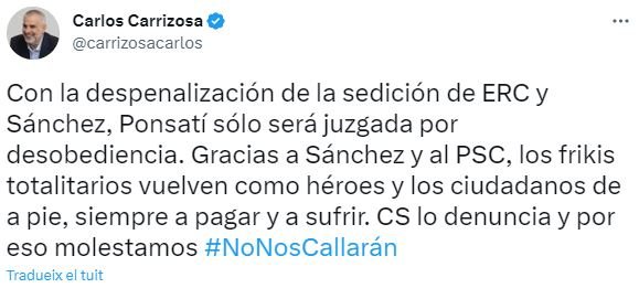 TUIT Carlos Carrizosa TUIT Carlos Carrizosa