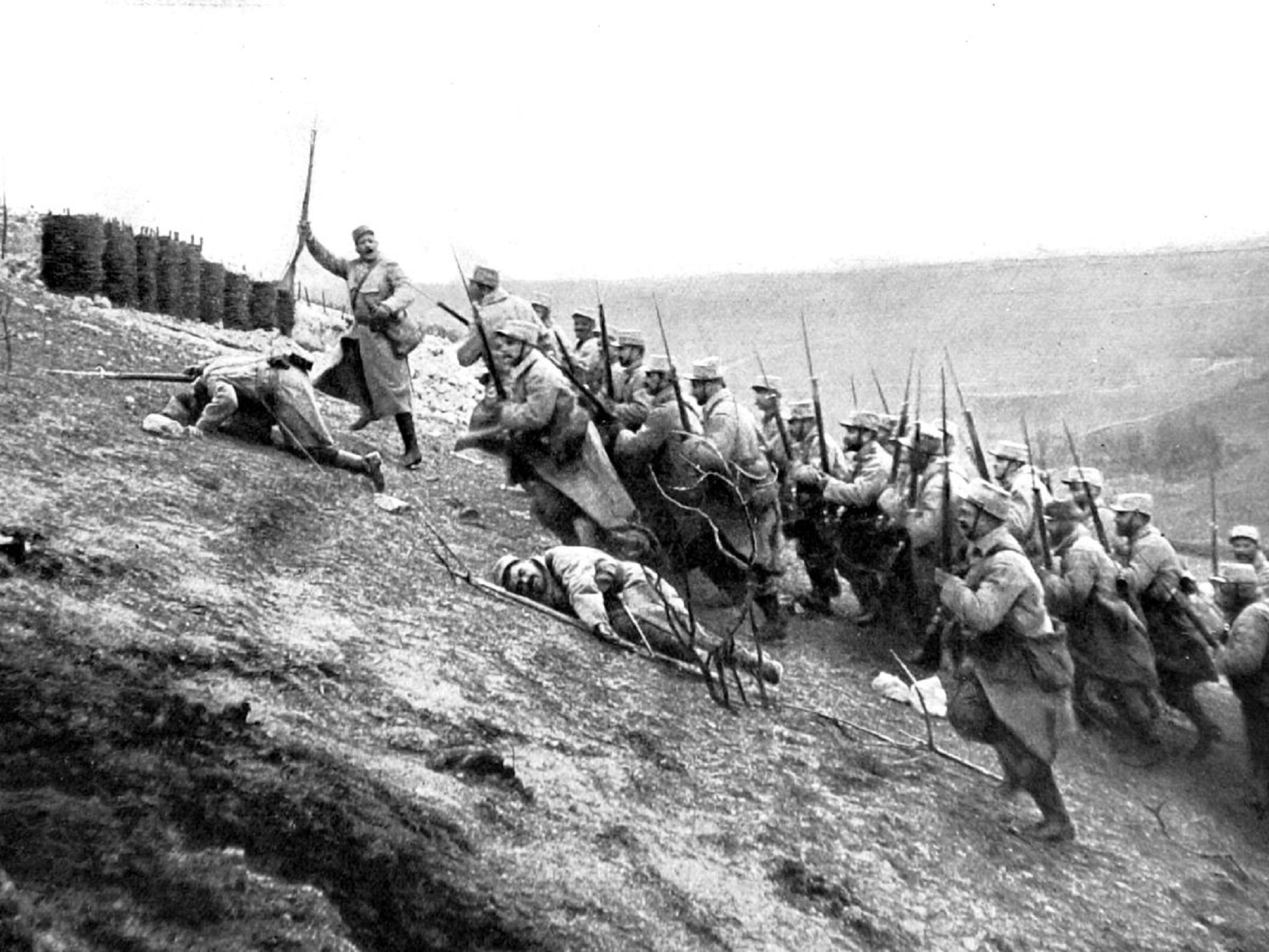 Càrrega amb baioneta de la infanteria francesa. Font Ministeri de Cultura de França