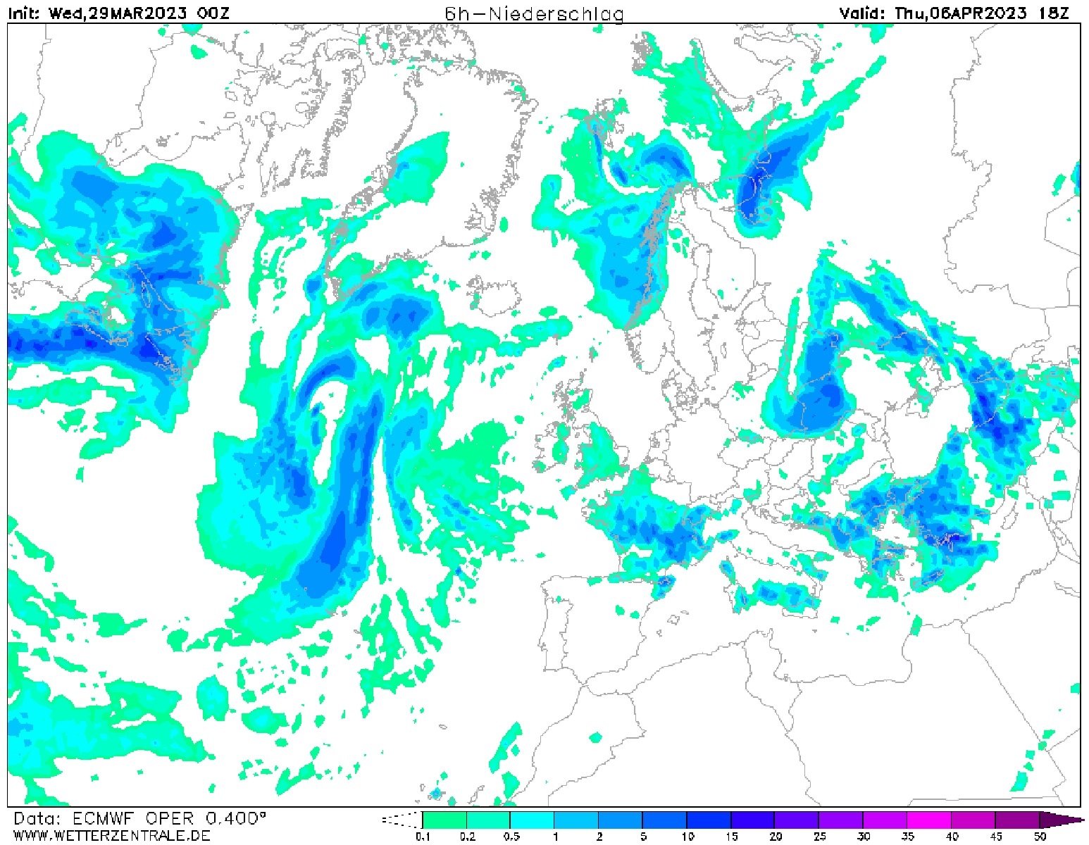 Chubascos Jueves Santo GFS Wetterzentrale